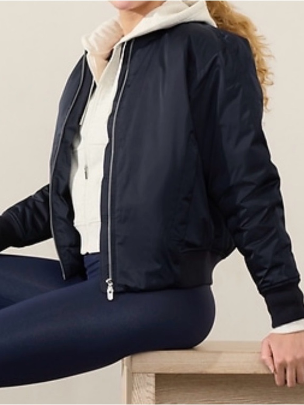 Athleta•Sateen Bomber•Size S•NWT